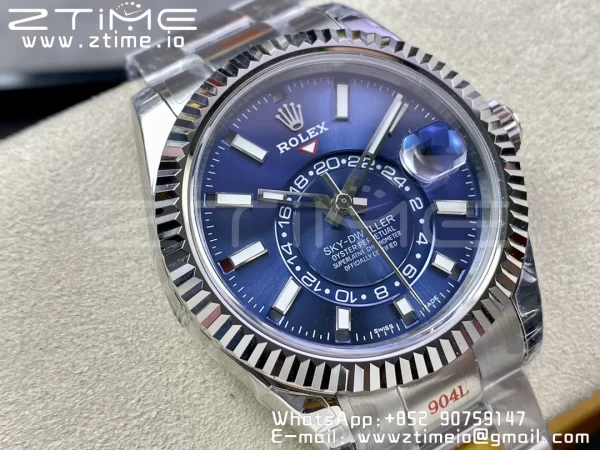Rolex Skydweller 326934 SS Noob Best Edition Blue Dial on SS  Bracelet A23J - Super Clone Watch | 1:1 Best Version