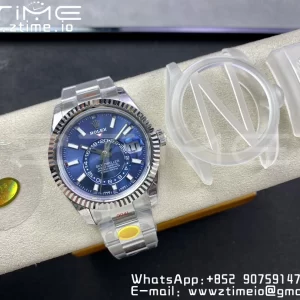 Rolex Skydweller 326934 SS Noob Best Edition Blue Dial on SS  Bracelet A23J - Super Clone Watch | 1:1 Best Version