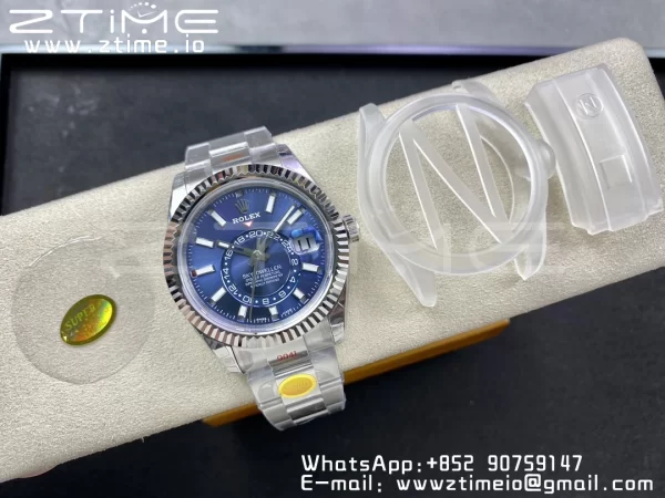 Rolex Skydweller 326934 SS Noob Best Edition Blue Dial on SS  Bracelet A23J - Super Clone Watch | 1:1 Best Version