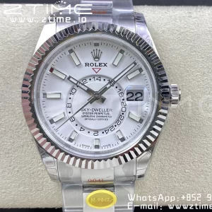 Rolex Skydweller 326934 SS Noob Best Edition White Dial on SS  Bracelet A23J - Super Clone Watch | 1:1 Best Version