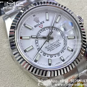 Rolex Skydweller 326934 SS Noob Best Edition White Dial on SS  Bracelet A23J - Super Clone Watch | 1:1 Best Version