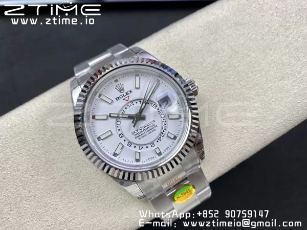Rolex Skydweller 326934 SS Noob Best Edition White Dial on SS  Bracelet A23J - Super Clone Watch | 1:1 Best Version