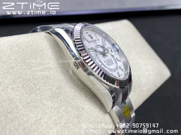 Rolex Skydweller 326934 SS Noob Best Edition White Dial on SS  Bracelet A23J - Super Clone Watch | 1:1 Best Version