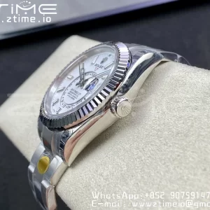 Rolex Skydweller 326934 SS Noob Best Edition White Dial on SS  Bracelet A23J - Super Clone Watch | 1:1 Best Version