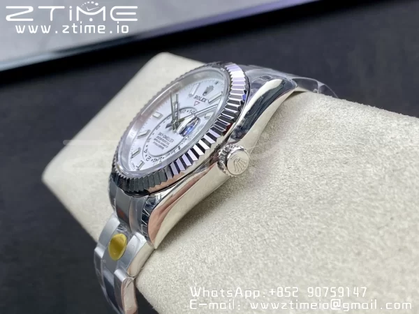 Rolex Skydweller 326934 SS Noob Best Edition White Dial on SS  Bracelet A23J - Super Clone Watch | 1:1 Best Version