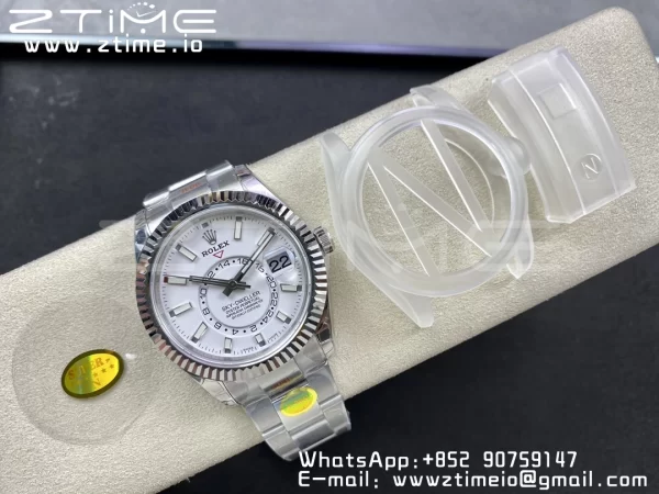 Rolex Skydweller 326934 SS Noob Best Edition White Dial on SS  Bracelet A23J - Super Clone Watch | 1:1 Best Version