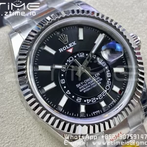 Rolex Skydweller 326934 SS Noob Best Edition Black Dial on SS  Bracelet A23J - Super Clone Watch | 1:1 Best Version