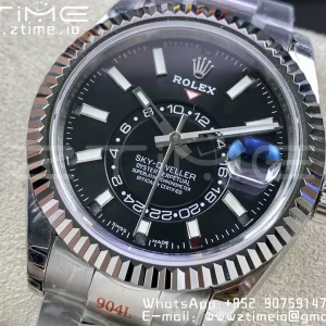 Rolex Skydweller 326934 SS Noob Best Edition Black Dial on SS  Bracelet A23J - Super Clone Watch | 1:1 Best Version