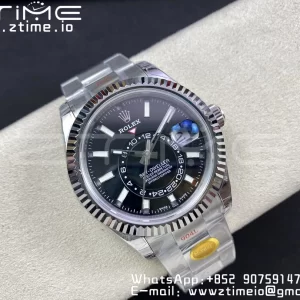 Rolex Skydweller 326934 SS Noob Best Edition Black Dial on SS  Bracelet A23J - Super Clone Watch | 1:1 Best Version