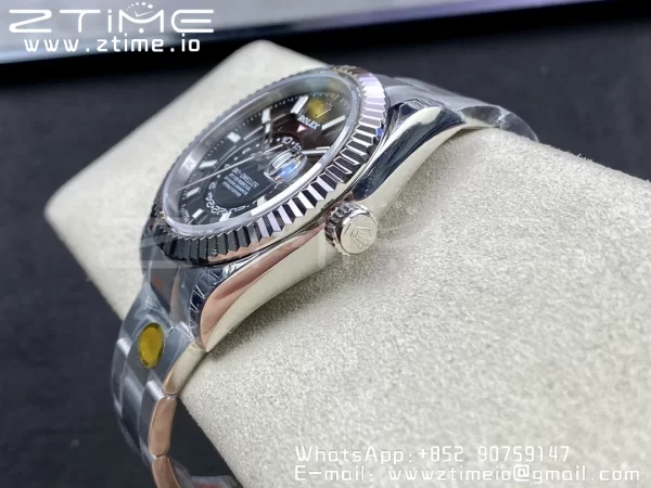 Rolex Skydweller 326934 SS Noob Best Edition Black Dial on SS  Bracelet A23J - Super Clone Watch | 1:1 Best Version