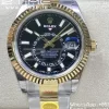 Rolex Skydweller 326933 SS/YG Noob Best Edition Black Dial on SS/YG  Bracelet A23J - Super Clone Watch | 1:1 Best Version