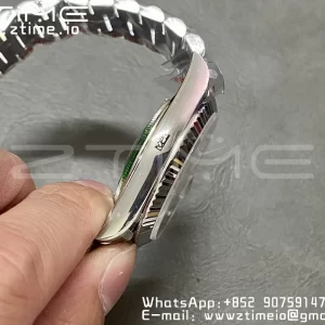 Rolex DayDate 228236 40mm GMF 1:1 Best Edition Gray Dial  Fluted Bezel on SS Bracelet A2836 (Tungsten Heavy Version) - Super Clone Watch | 1:1 Best Version