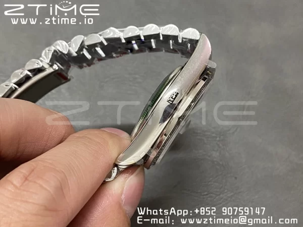 ロレックス デイデイト 228396 40mm GMF 1:1ベスト版 アイスブルー文字盤 アラビアインデックス ダイヤモンドベゼル SSブレス A2836 (タングステンヘビーバージョン) - スーパークローン時計｜1:1ベスト版