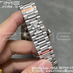 ロレックス デイデイト 228396 40mm GMF 1:1ベスト版 アイスブルー文字盤 アラビアインデックス ダイヤモンドベゼル SSブレス A2836 (タングステンヘビーバージョン) - スーパークローン時計｜1:1ベスト版