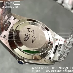 Rolex DayDate 228236 40mm GMF 1:1 Best Edition Black Dial Fluted Bezel on SS Bracelet A2836 (Tungsten Heavy Version) - Super Clone Watch | 1:1 Best Version