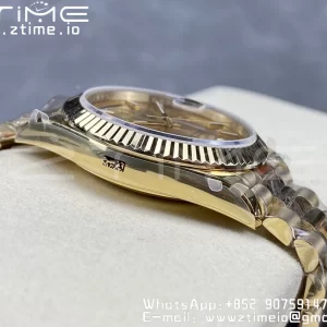 Rolex DayDate 228238 40mm YG GMF 1:1 Best Edition YG Dial  Fluted Bezel on YG Bracelet A2836 (Tungsten Heavy Version) - Super Clone Watch | 1:1 Best Version