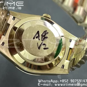 Rolex DayDate 228238 40mm YG GMF 1:1 Best Edition YG Dial Roman Markers Fluted Bezel on YG Bracelet A2836 (Tungsten Heavy Version) - Super Clone Watch | 1:1 Best Version