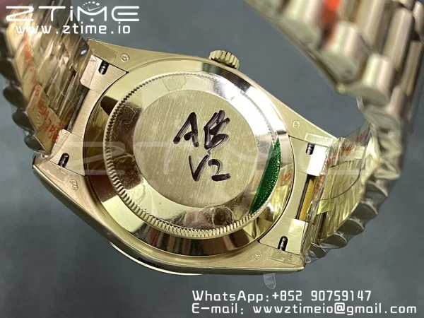 Rolex DayDate 228238 40mm YG GMF 1:1 Best Edition YG Dial Roman Markers Fluted Bezel on YG Bracelet A2836 (Tungsten Heavy Version) - Super Clone Watch | 1:1 Best Version