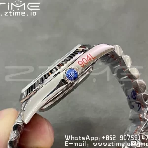 Rolex DayDate 228236 40mm GMF 1:1 Mejor Edición Esfera Negra Marcadores Diamantes Bisel Acanalado en Brazalete SS A2836 (Tungsteno Versión Pesada) - Reloj Super Clon | 1:1 Mejor Versión