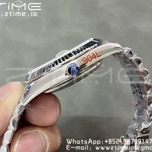 ロレックス デイデイト 228236 40mm GMF 1:1 ベスト版 アイスブルー文字盤 ローママーカー フルーテッドベゼル SSブレス A2836 (タングステンヘビーバージョン) - スーパークローン時計｜1:1 ベスト版