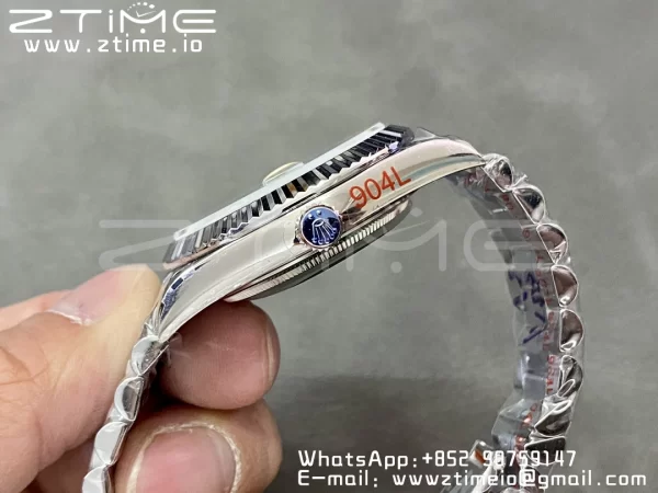 ロレックス デイデイト 228236 40mm GMF 1:1 ベスト版 アイスブルー文字盤 ローママーカー フルーテッドベゼル SSブレス A2836 (タングステンヘビーバージョン) - スーパークローン時計｜1:1 ベスト版