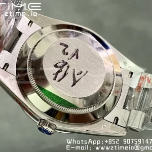 ロレックス デイデイト 228236 40mm GMF 1:1 ベスト版 アイスブルー文字盤 ローママーカー フルーテッドベゼル SSブレス A2836 (タングステンヘビーバージョン) - スーパークローン時計｜1:1 ベスト版