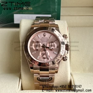 Rolex Daytona 116505 BTF 1:1 Best Edition RG Crystal Dial on RG Bracelet SA4130 - Super Clone Watch | 1:1 Best Version