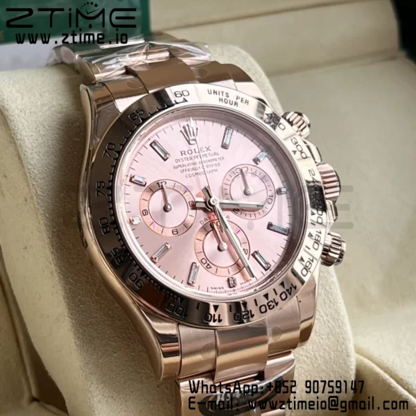 Rolex Daytona 116505 BTF 1:1 Best Edition RG Crystal Dial on RG Bracelet SA4130 - Super Clone Watch | 1:1 Best Version