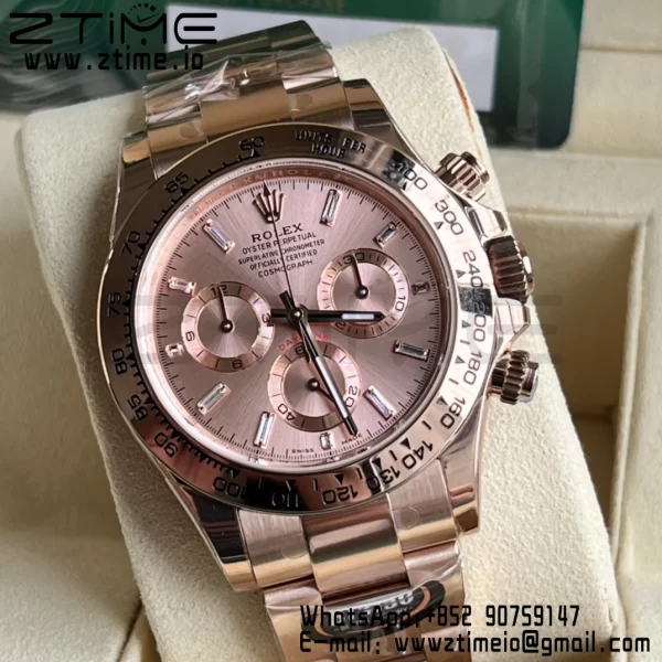 Rolex Daytona 116505 BTF 1:1 Best Edition RG Crystal Dial on RG Bracelet SA4130 - Super Clone Watch | 1:1 Best Version