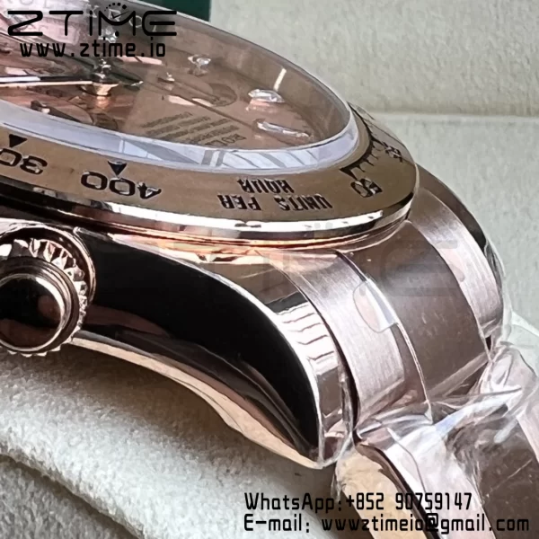 Rolex Daytona 116505 BTF 1:1 Best Edition RG Crystal Dial on RG Bracelet SA4130 - Super Clone Watch | 1:1 Best Version
