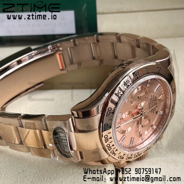 Rolex Daytona 116505 BTF 1:1 Best Edition RG Crystal Dial on RG Bracelet SA4130 - Super Clone Watch | 1:1 Best Version