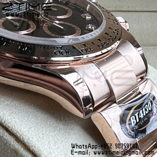 Rolex Daytona 116505 BTF 1:1 Best Edition Black Diamonds Dial on RG Bracelet SA4130 - Super Clone Watch | 1:1 Best Version