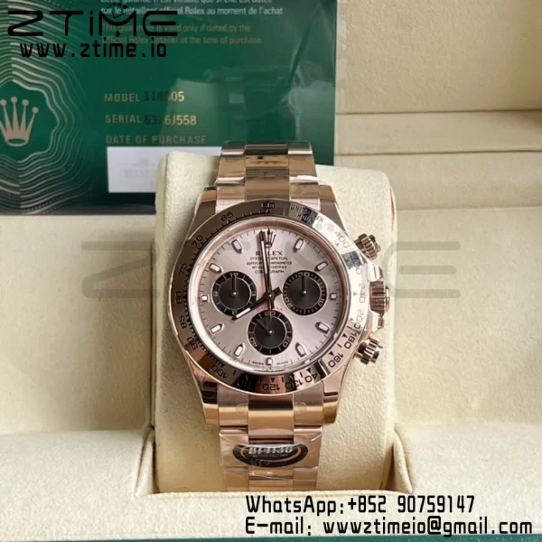 Rolex Daytona 116505 BTF 1:1 Best Edition RG/Black Dial on RG Bracelet SA4130 - Super Clone Watch | 1:1 Best Version