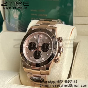 Rolex Daytona 116505 BTF 1:1 Best Edition RG/Black Dial on RG Bracelet SA4130 - Super Clone Watch | 1:1 Best Version