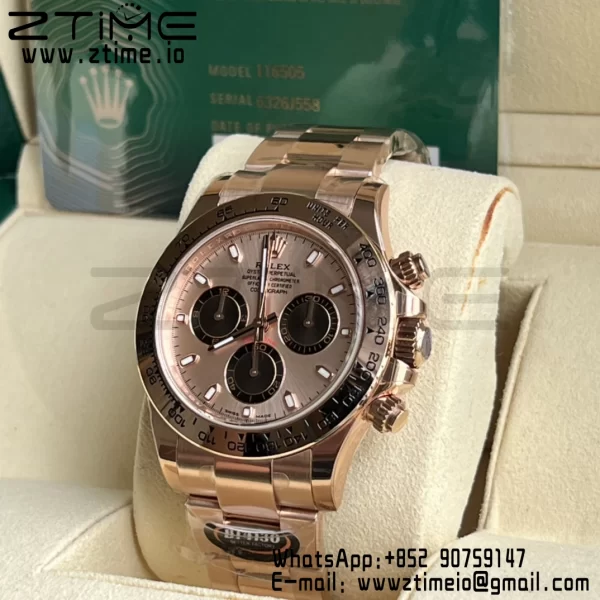 Rolex Daytona 116505 BTF 1:1 Best Edition RG/Black Dial on RG Bracelet SA4130 - Super Clone Watch | 1:1 Best Version