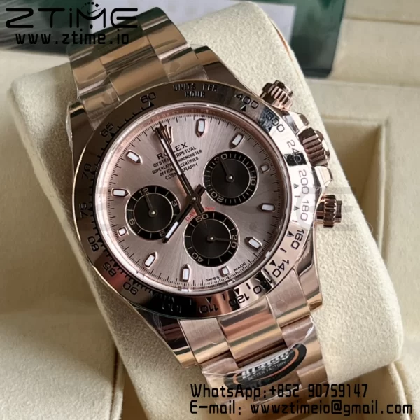 Rolex Daytona 116505 BTF 1:1 Best Edition RG/Black Dial on RG Bracelet SA4130 - Super Clone Watch | 1:1 Best Version