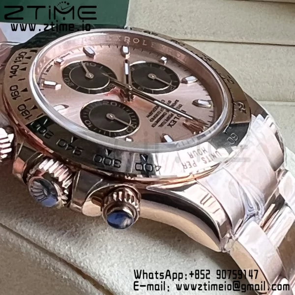 Rolex Daytona 116505 BTF 1:1 Best Edition RG/Black Dial on RG Bracelet SA4130 - Super Clone Watch | 1:1 Best Version
