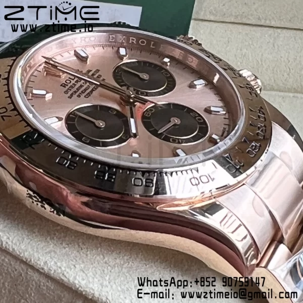 Rolex Daytona 116505 BTF 1:1 Best Edition RG/Black Dial on RG Bracelet SA4130 - Super Clone Watch | 1:1 Best Version