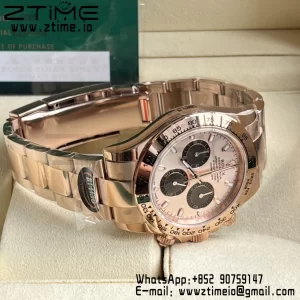 Rolex Daytona 116505 BTF 1:1 Best Edition RG/Black Dial on RG Bracelet SA4130 - Super Clone Watch | 1:1 Best Version