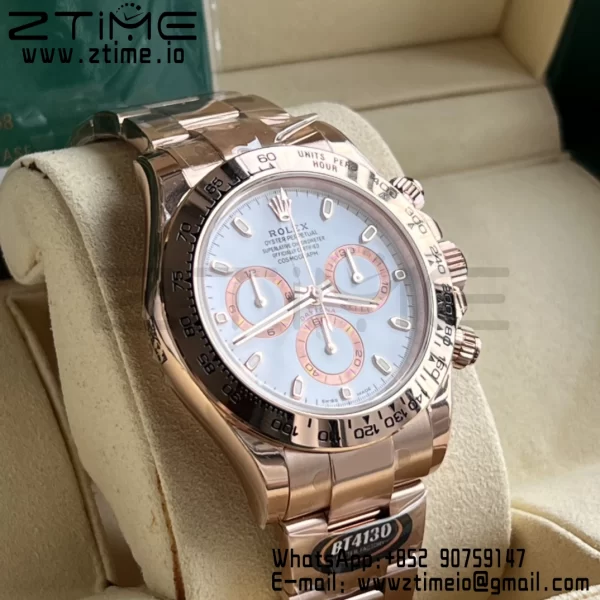 Rolex Daytona 116505 BTF 1:1 Best Edition White Dial on RG Bracelet SA4130 - Super Clone Watch | 1:1 Best Version