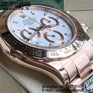 Rolex Daytona 116505 BTF 1:1 Best Edition White Dial on RG Bracelet SA4130 - Super Clone Watch | 1:1 Best Version