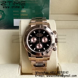 Rolex Daytona 116505 BTF 1:1 Best Edition Black/RG Dial on RG Bracelet SA4130 - Super Clone Watch | 1:1 Best Version