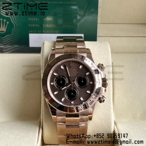 Rolex Daytona 116505 BTF 1:1 Best Edition Brown Dial on RG Bracelet SA4130 - Super Clone Watch | 1:1 Best Version