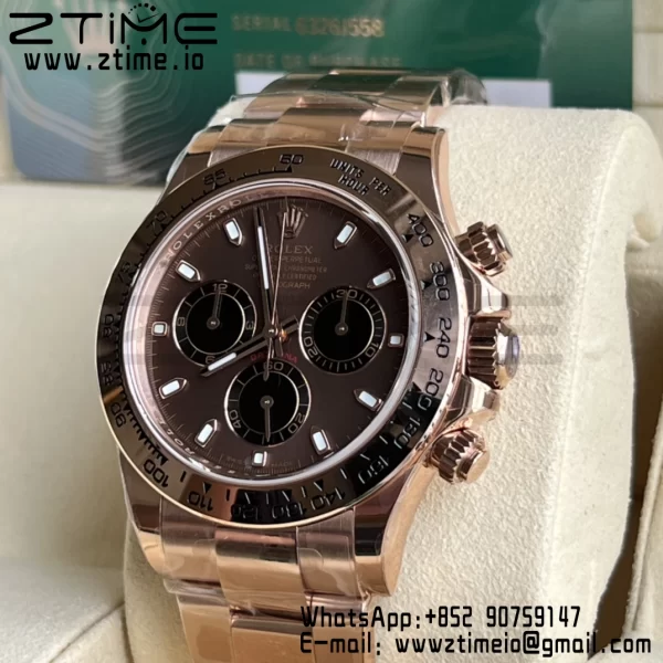 Rolex Daytona 116505 BTF 1:1 Best Edition Brown Dial on RG Bracelet SA4130 - Super Clone Watch | 1:1 Best Version