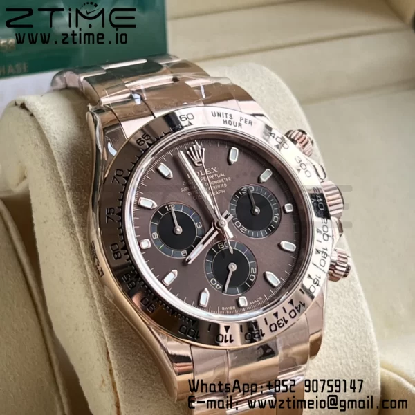 Rolex Daytona 116505 BTF 1:1 Best Edition Brown Dial on RG Bracelet SA4130 - Super Clone Watch | 1:1 Best Version
