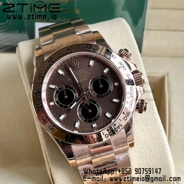 Rolex Daytona 116505 BTF 1:1 Best Edition Brown Dial on RG Bracelet SA4130 - Super Clone Watch | 1:1 Best Version