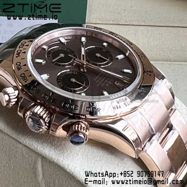 Rolex Daytona 116505 BTF 1:1 Best Edition Brown Dial on RG Bracelet SA4130 - Super Clone Watch | 1:1 Best Version