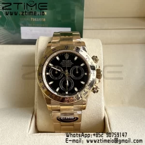 Rolex Daytona 116508 BTF 1:1 Best Edition Black Dial on YG Bracelet SA4130 - Super Clone Watch | 1:1 Best Version