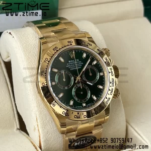 Rolex Daytona 116508 BTF 1:1 Best Edition Green Dial on YG Bracelet SA4130 - Super Clone Watch | 1:1 Best Version