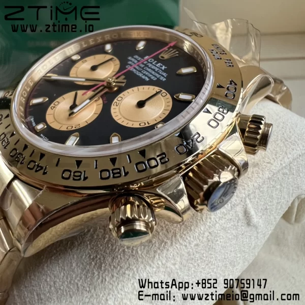 Rolex Daytona 116508 BTF 1:1 Best Edition Black/YG Dial on YG Bracelet SA4130 - Super Clone Watch | 1:1 Best Version